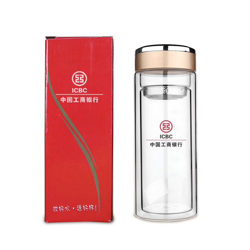 中國(guó)工商銀行定制水杯子案例玻璃杯圖片