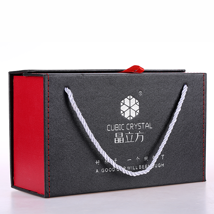 黑色皮紋禮品包裝盒